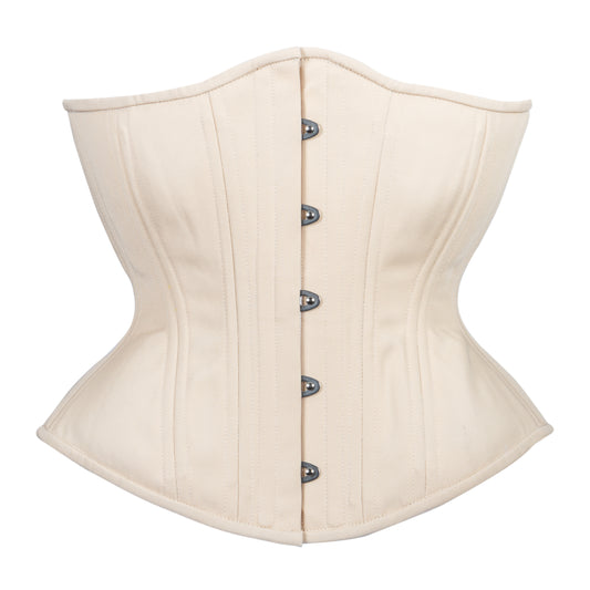 Beige Cotton Corset, Hourglass Silhouette, Regular