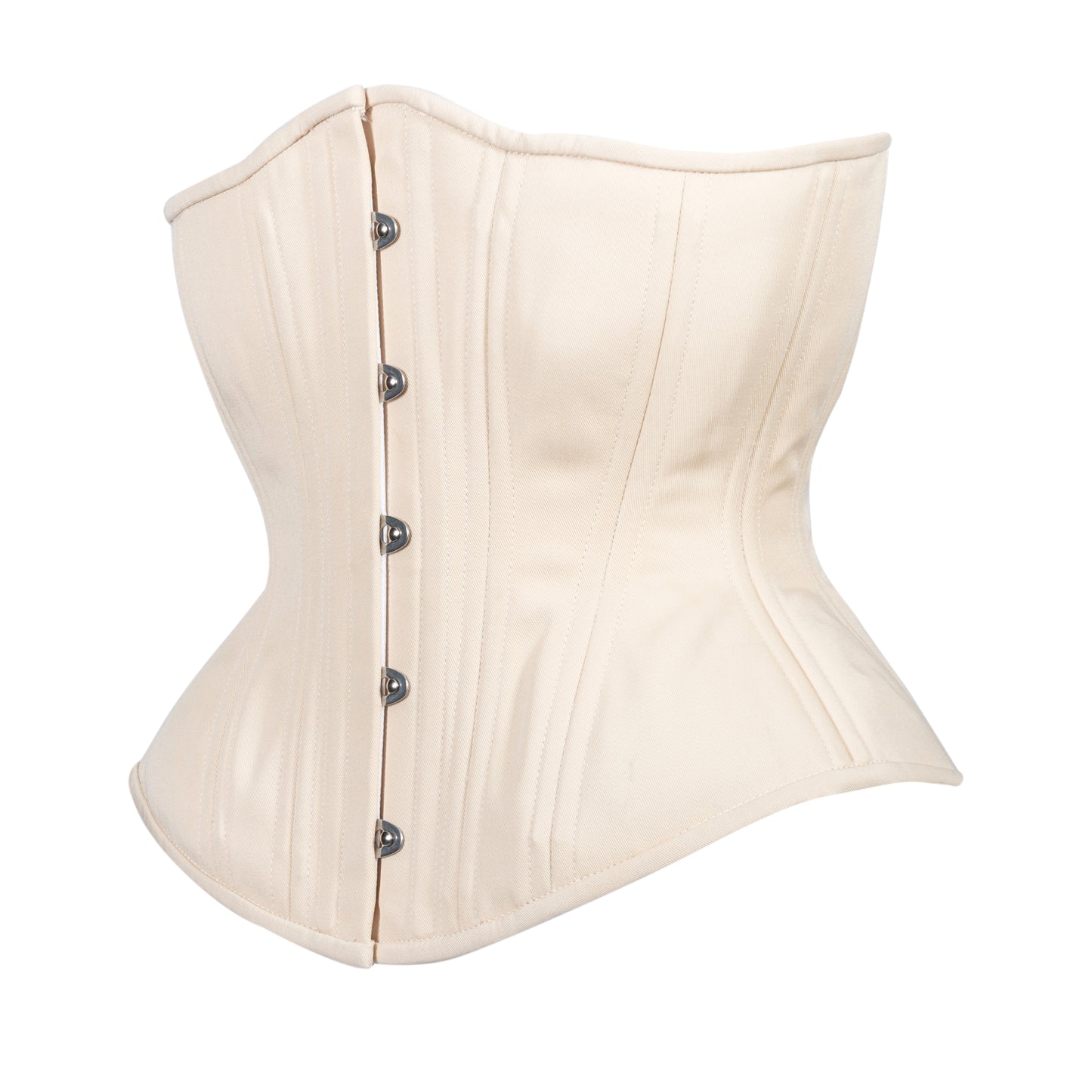 Beige Cotton Corset, Hourglass Silhouette, Regular