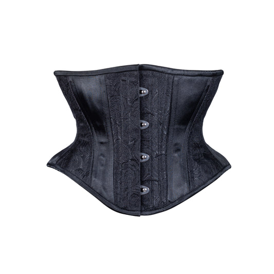 Black Waspie Underbust  Bustier Cincher 