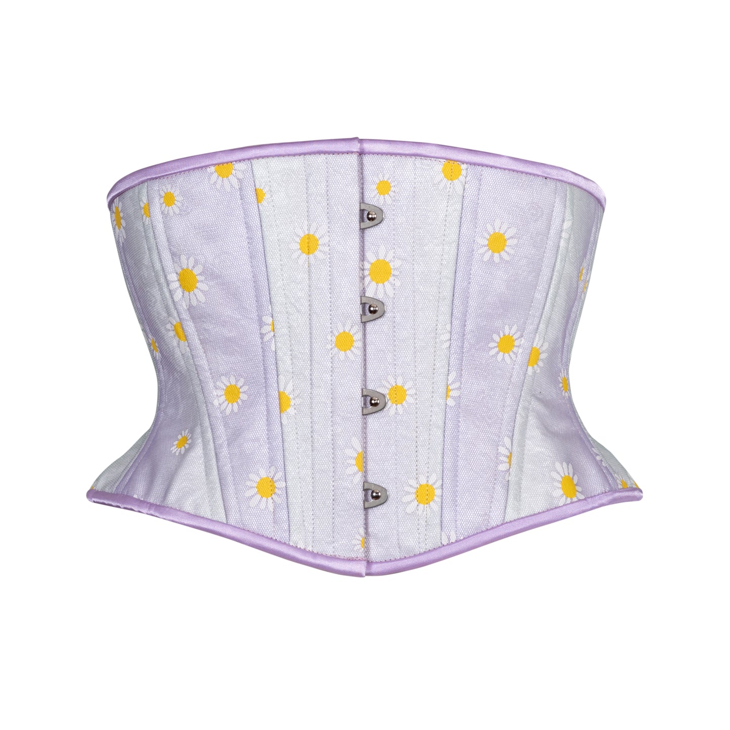 Lacy Daisies Corset, Hourglass Silhouette, Short
