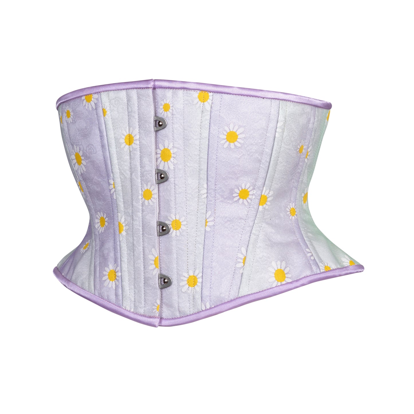 Lacy Daisies Corset, Hourglass Silhouette, Short