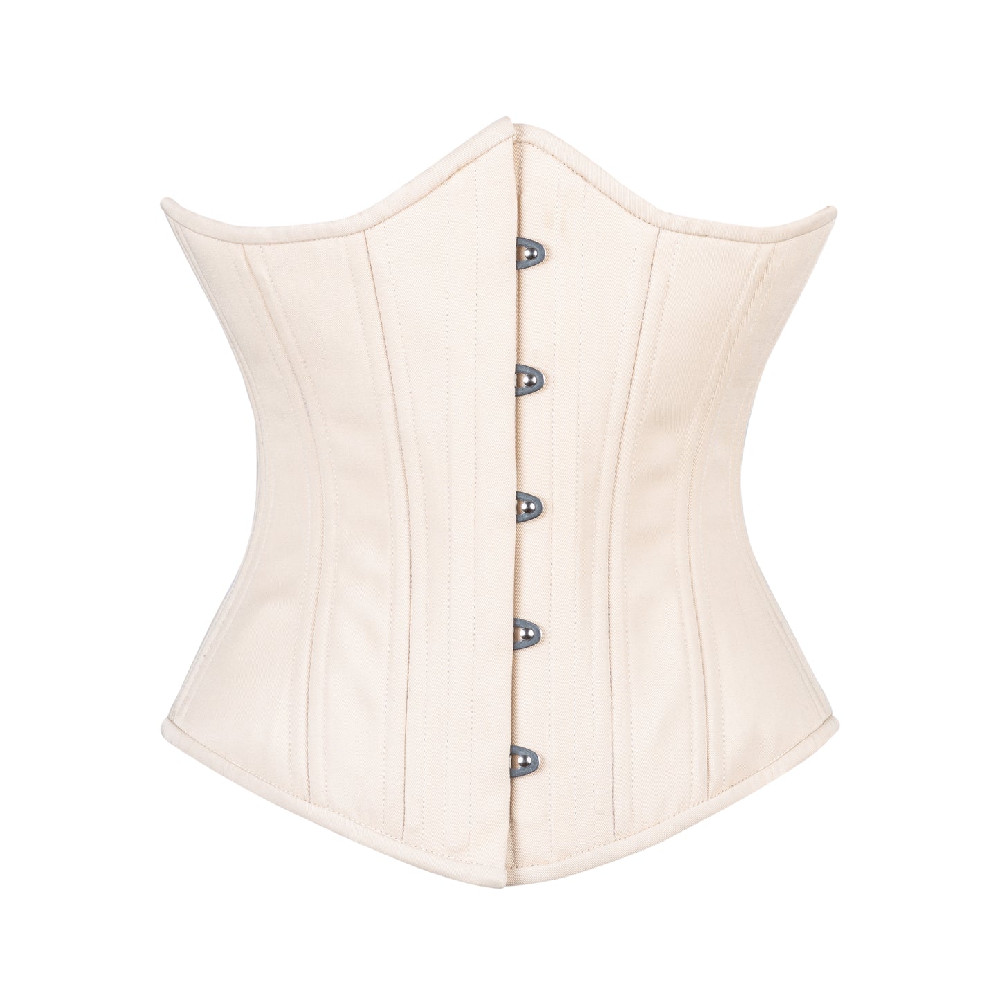 Beige Cotton Corset, Slim Silhouette, Regular
