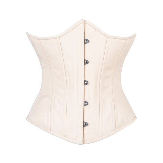 Beige Cotton Corset, Slim Silhouette, Regular