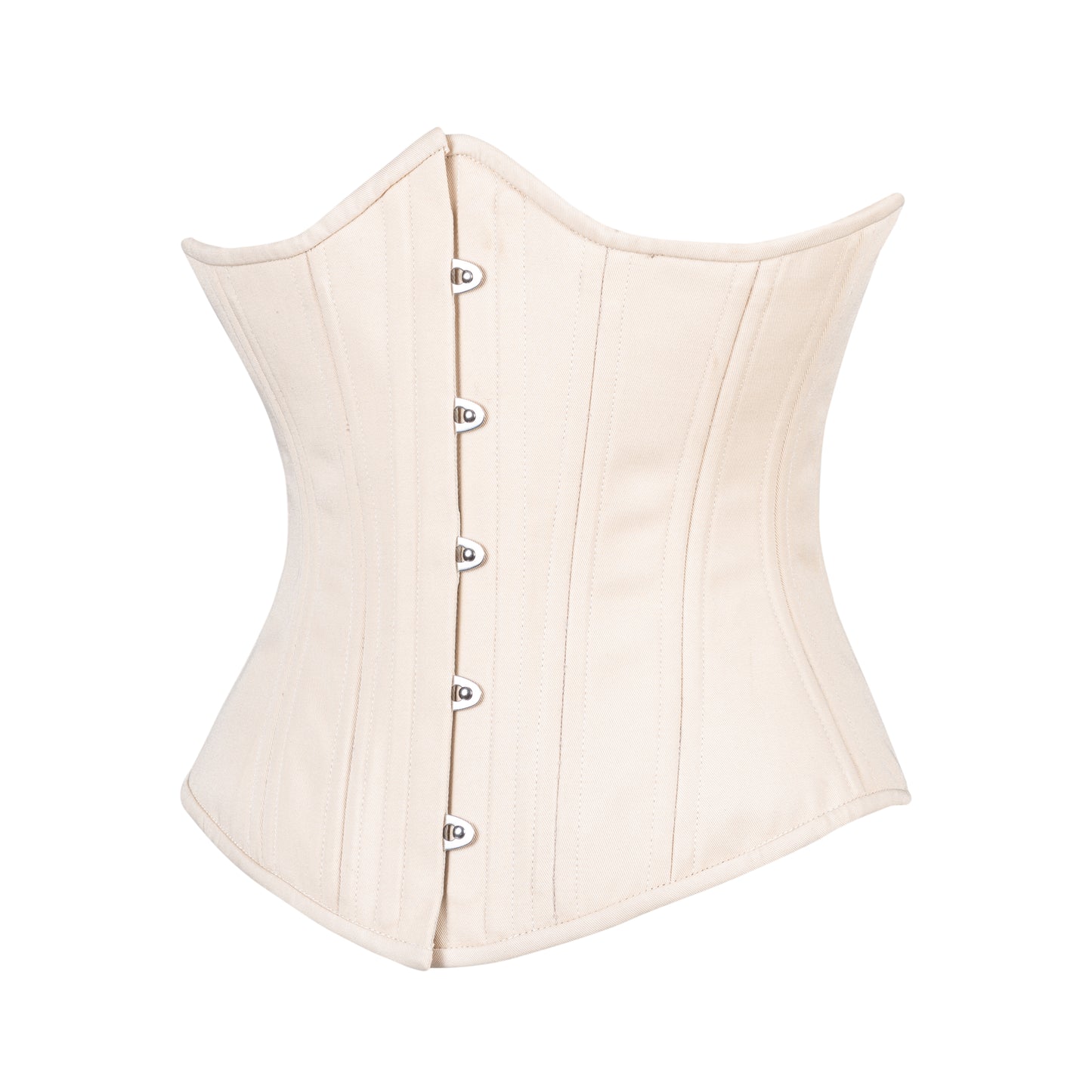 Beige Cotton Corset, Slim Silhouette, Regular