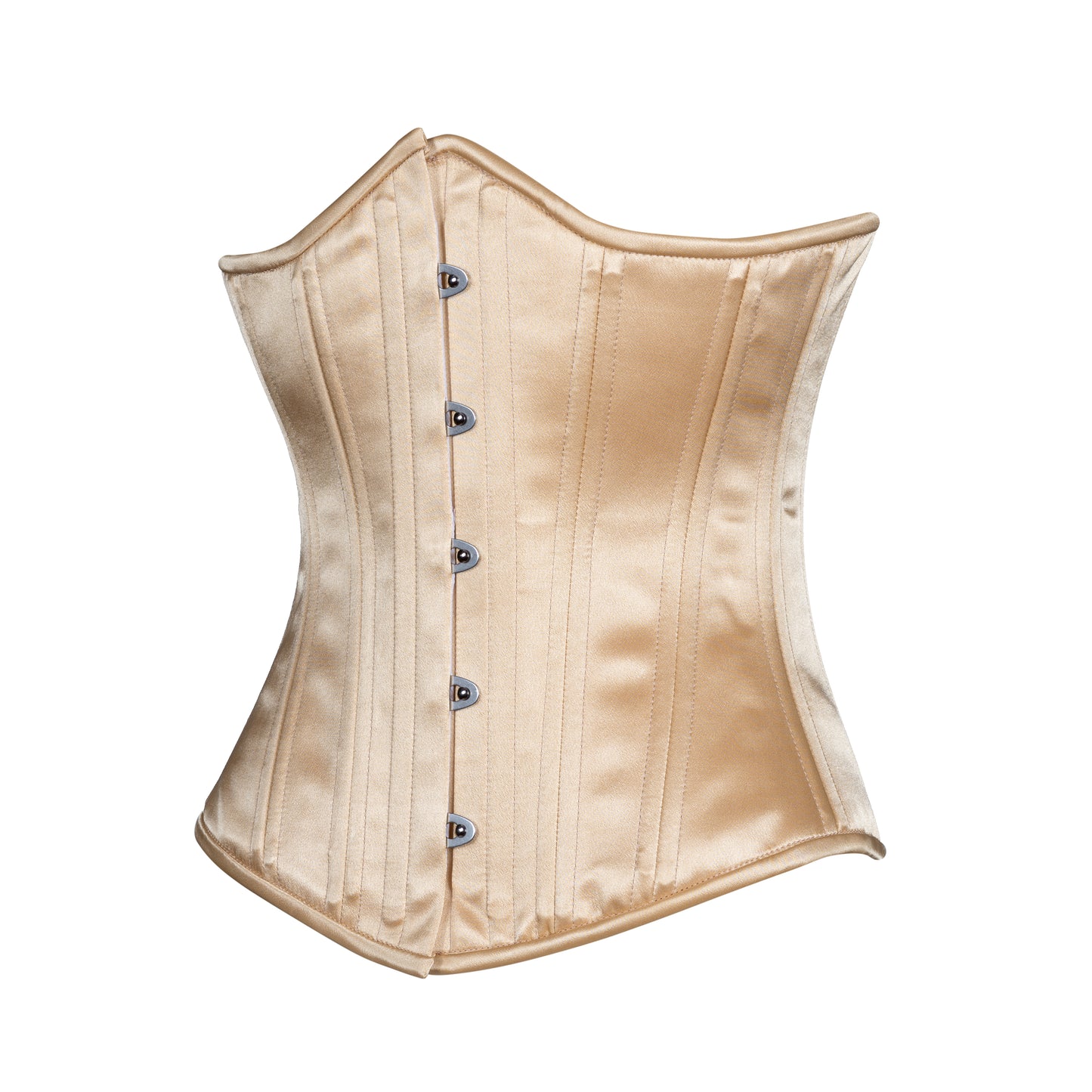 Gold Satin Corset, Slim Silhouette, Regular
