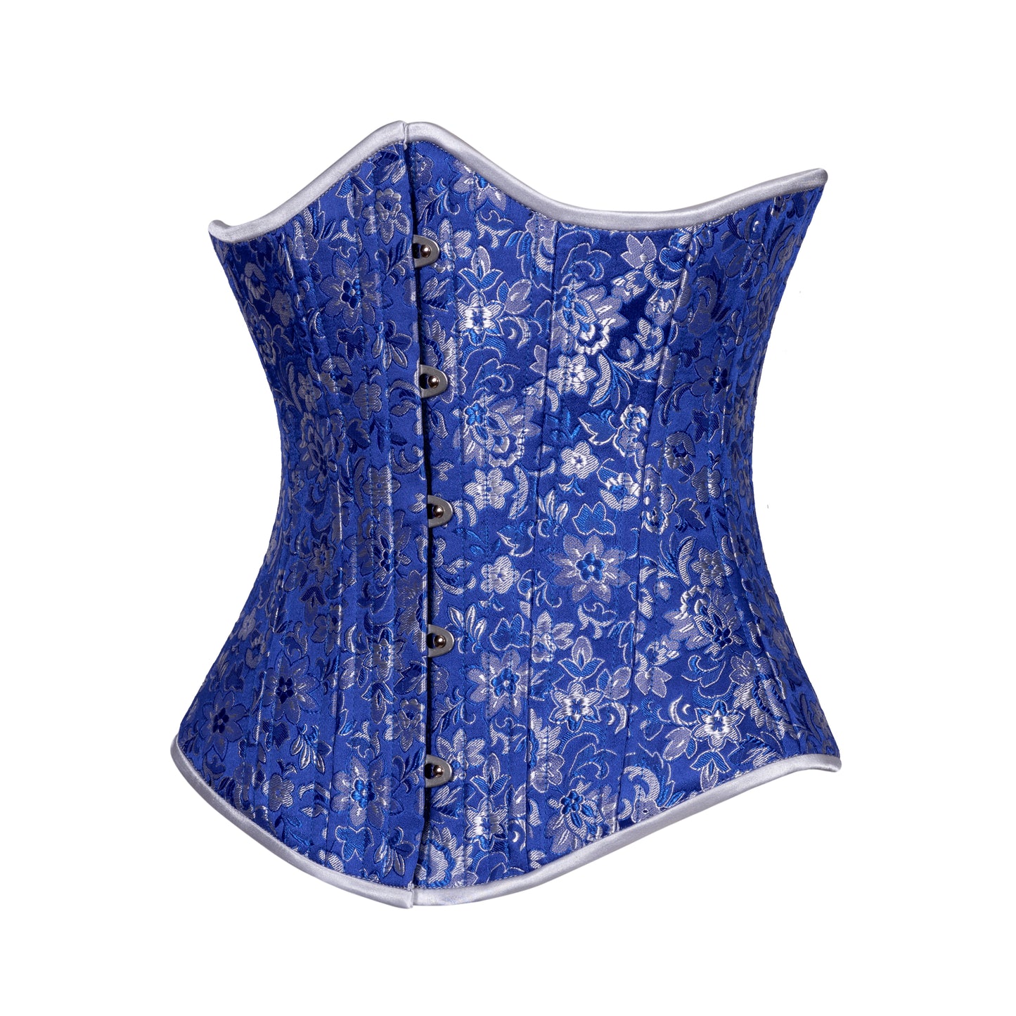 Blue Florals Corset, Slim Silhouette, Regular