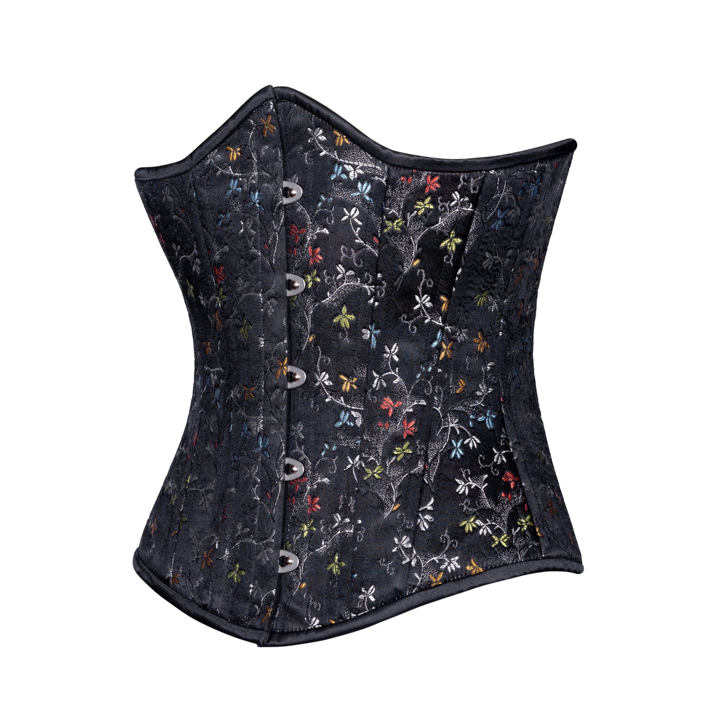 Chinese Silk Flowers Corset, Slim Silhouette, Regular