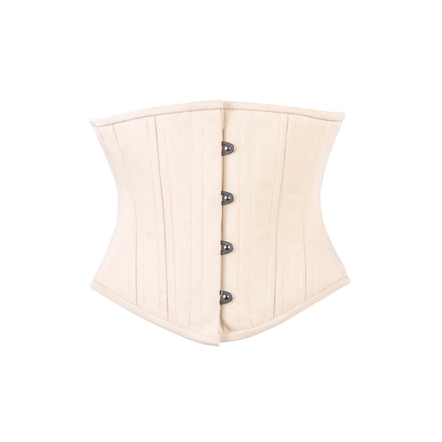 Beige Cotton Corset, Slim Silhouette, Short