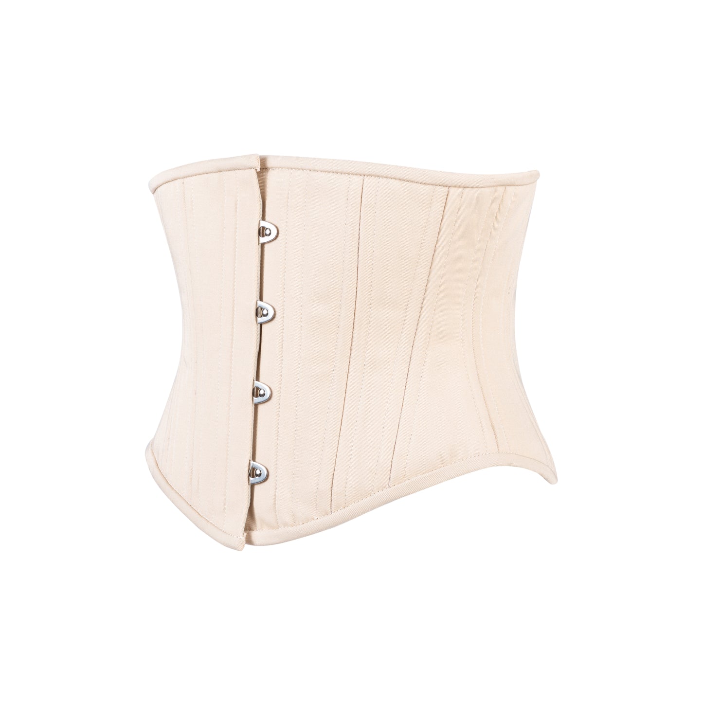 Beige Cotton Corset, Slim Silhouette, Short