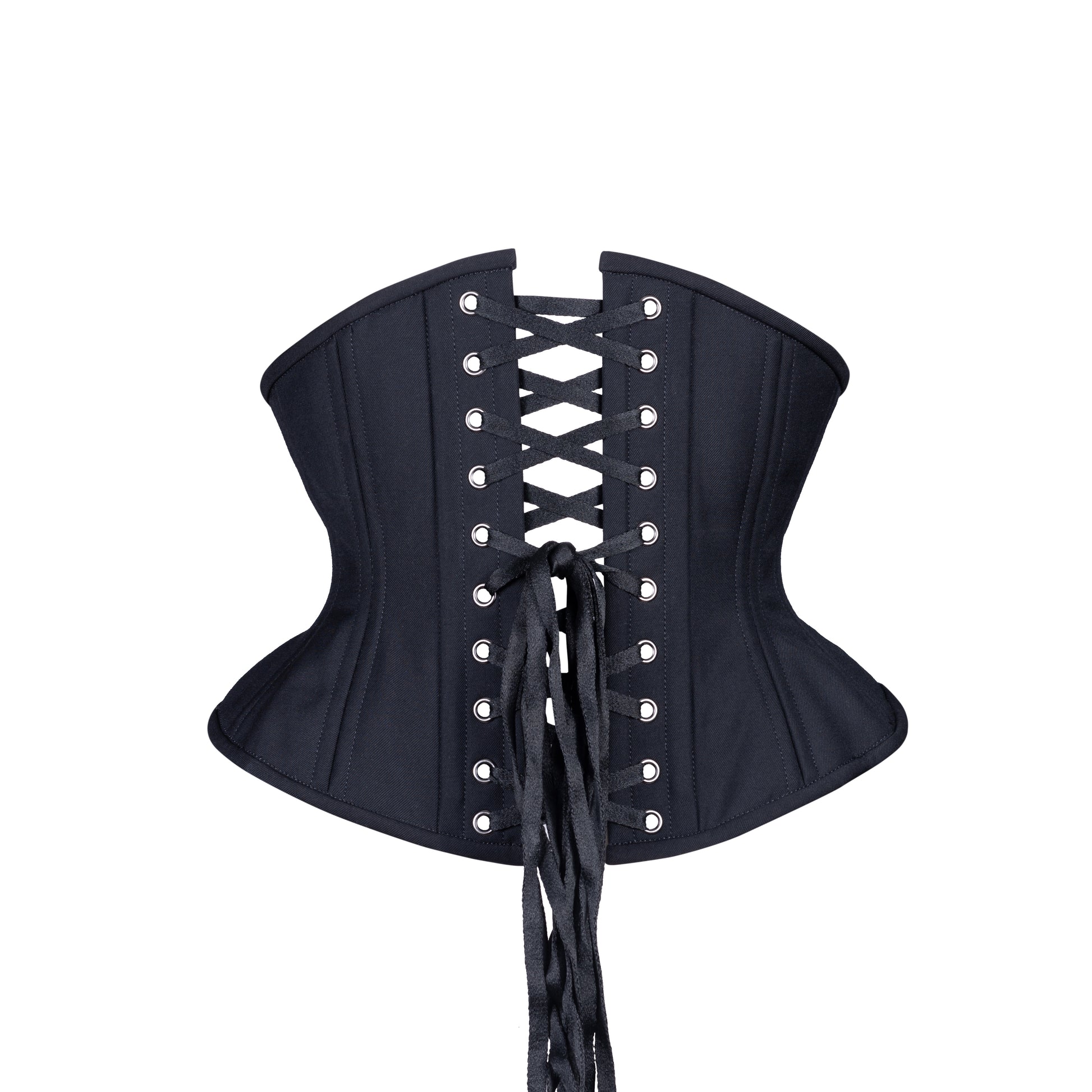 Black Cashmere Corset / Waspie / Waist cincher