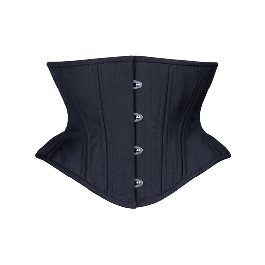 Black Cashmere Corset / Waspie / Waist cincher