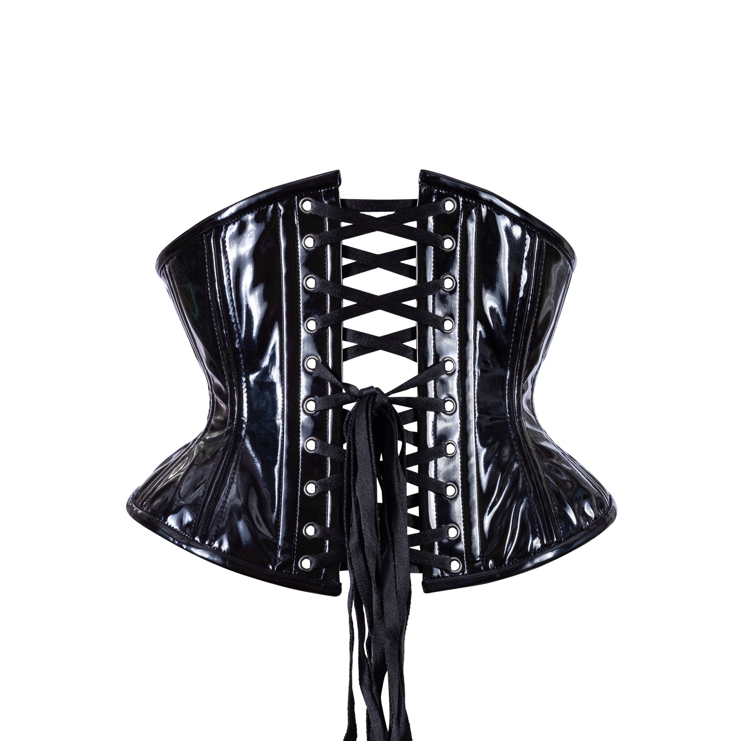 Black Vinyl corset Waspie Cincher