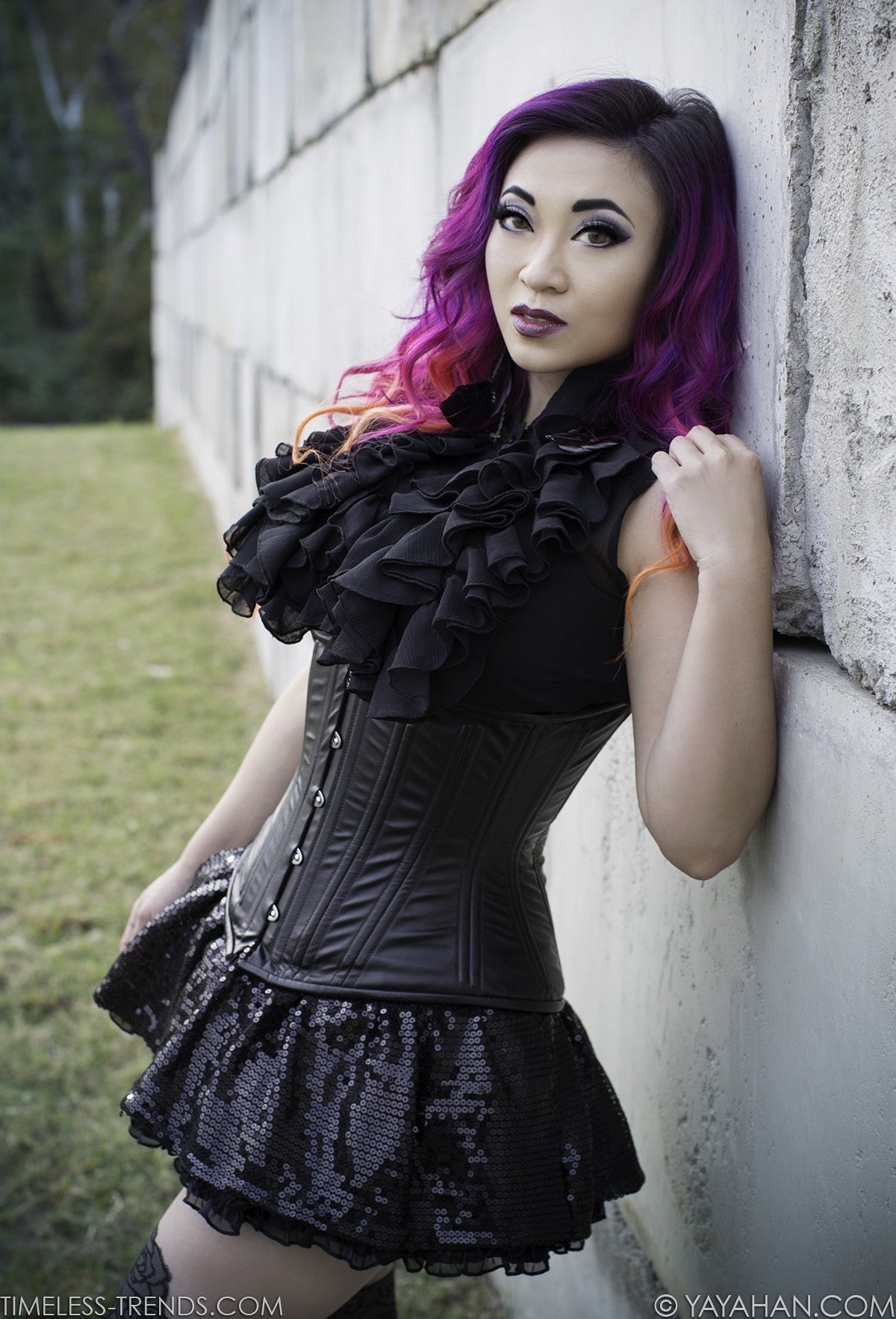 Black Leather Corset