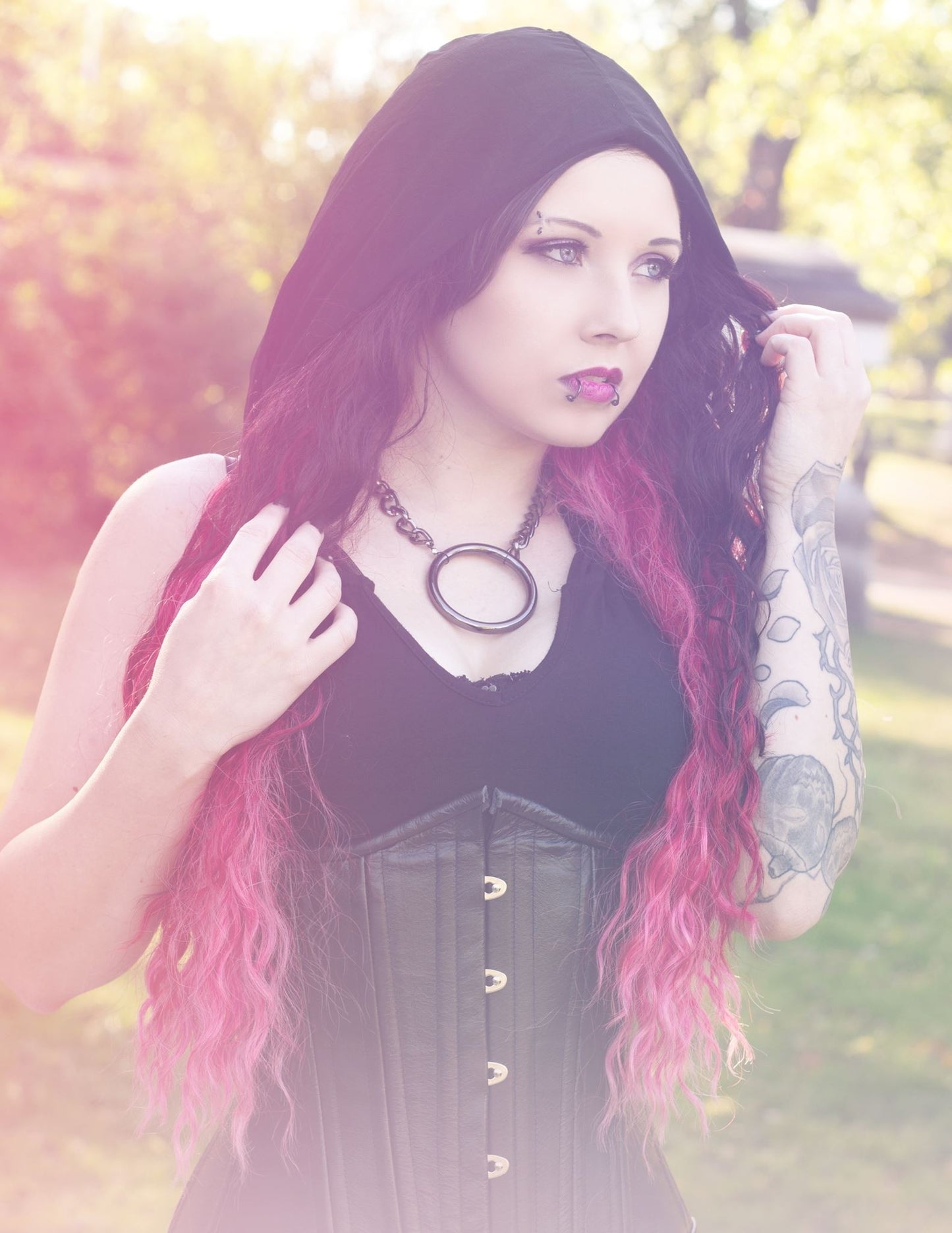 Black Leather Corset