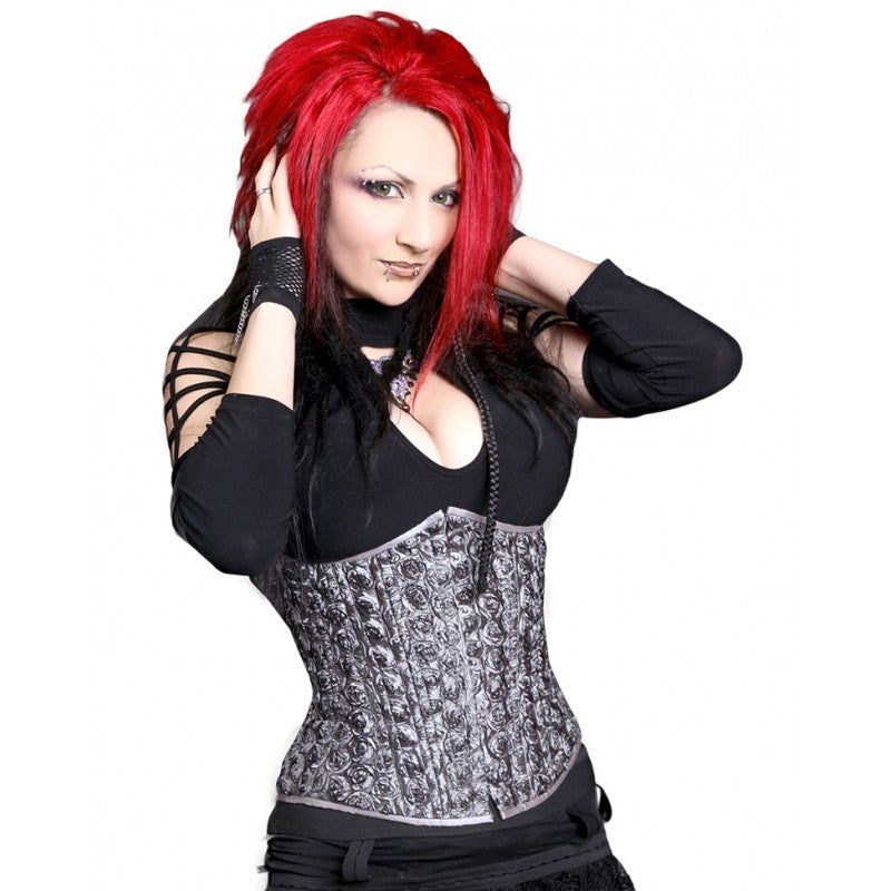 Grey Rose Taffeta Corset