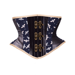 Timeless Trends Customizer digital rendering of an hourglass silhouette corset, short waspie cincher length. 