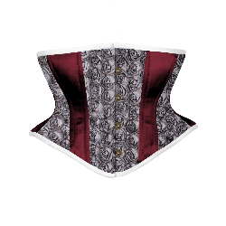 Timeless Trends Customizer digital rendering of an hourglass silhouette corset, short waspie cincher length. 