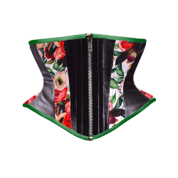 Timeless Trends Customizer digital rendering of an hourglass silhouette corset, short waspie cincher length. 