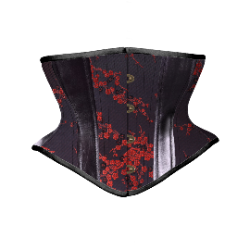 Timeless Trends Customizer digital rendering of an hourglass silhouette corset, hourglass silhouette, short waspie cincher length.