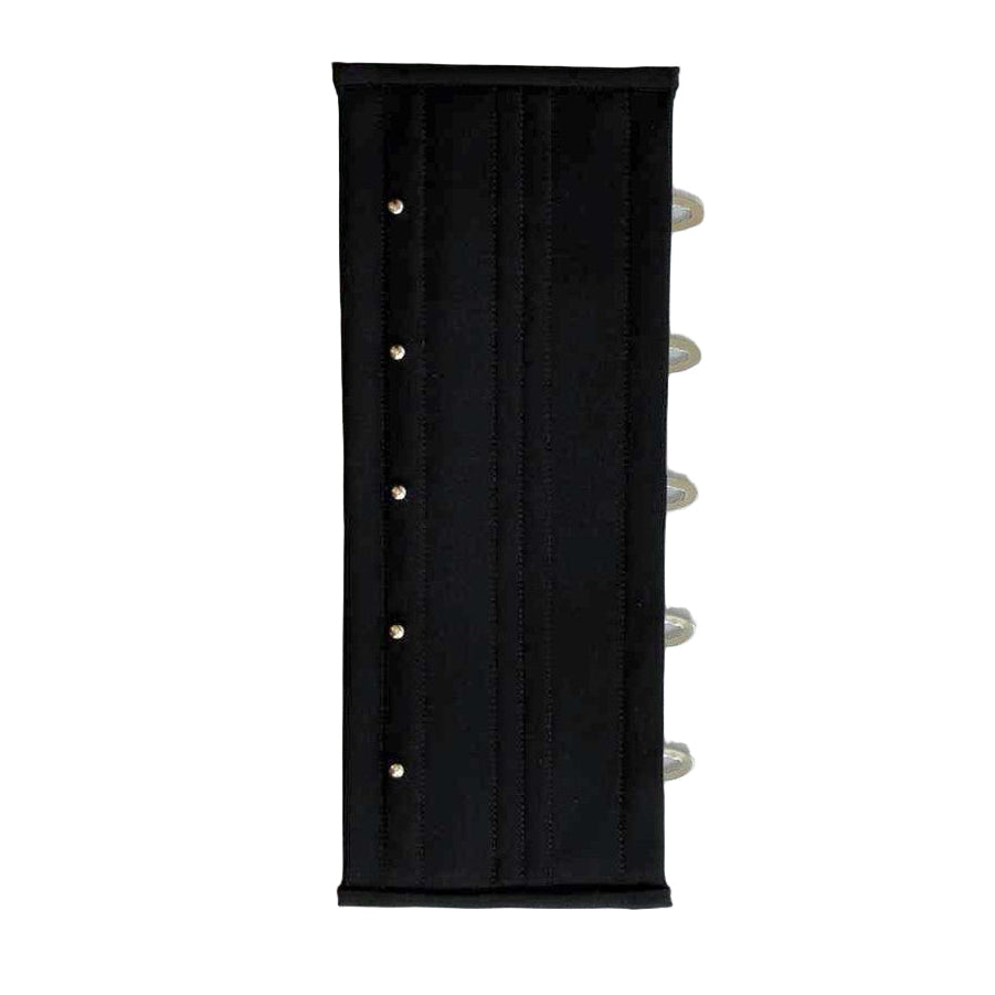 Expander panel, 4 inches wide, regular underbust length (10 inch busk), finished in black cashmere