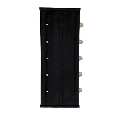 Expander panel, 4 inches wide, regular underbust length (10 inch busk), finished in black cashmere