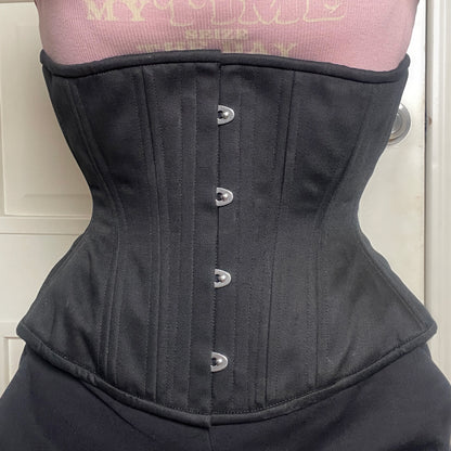 Black Cotton Libby Corset (Libra Gentle Silhouette, Regular)