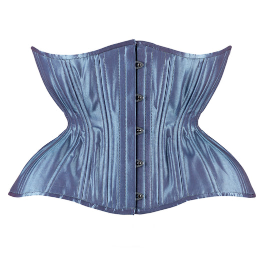 Indigo Iridescent Cupped Corset, Gemini Silhouette ** PHOTO SAMPLE, ONLY SIZE 22 IS AVAILABLE