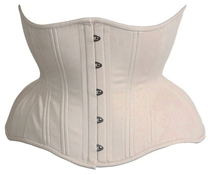 Creme Cotton Cupped Corset, Gemini Silhouette, Regular