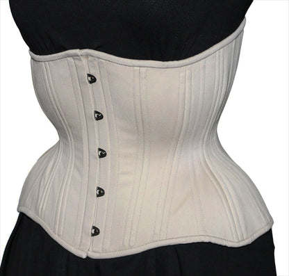 Creme Cotton Cupped Corset, Gemini Silhouette, Regular