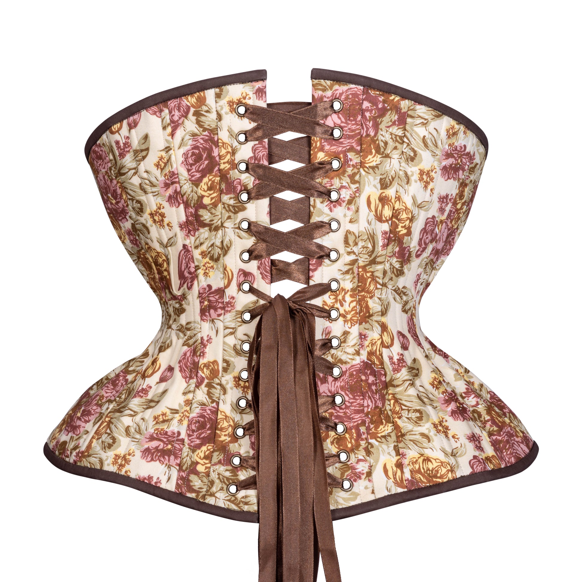Vintage Peonies Cupped Corset, Gemini Silhouette, Regular