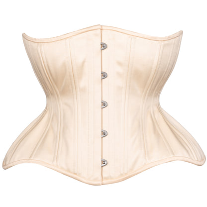 Buttermilk Satin Cupped Corset, Gemini Silhouette, Regular