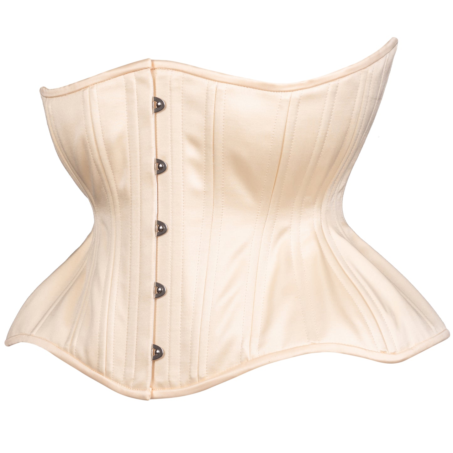 Buttermilk Satin Cupped Corset, Gemini Silhouette, Regular
