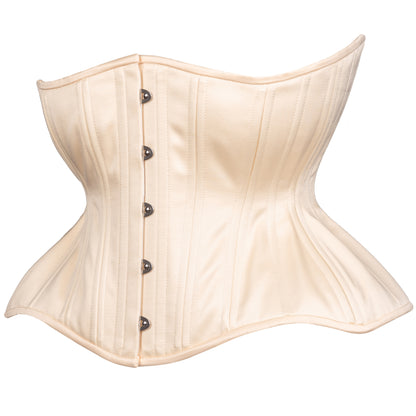 Buttermilk Satin Cupped Corset, Gemini Silhouette, Regular