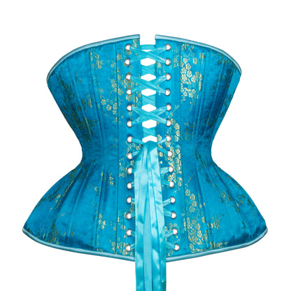 Ocean Cherry Blossom Straight Corset, Gemini Silhouette, Long