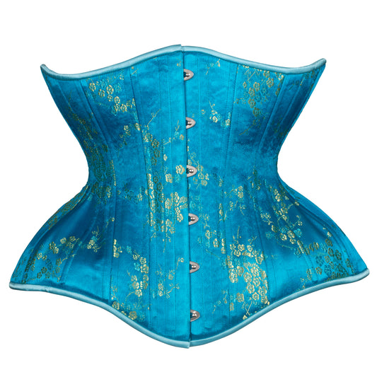 Ocean Cherry Blossom Straight Corset, Gemini Silhouette, Long