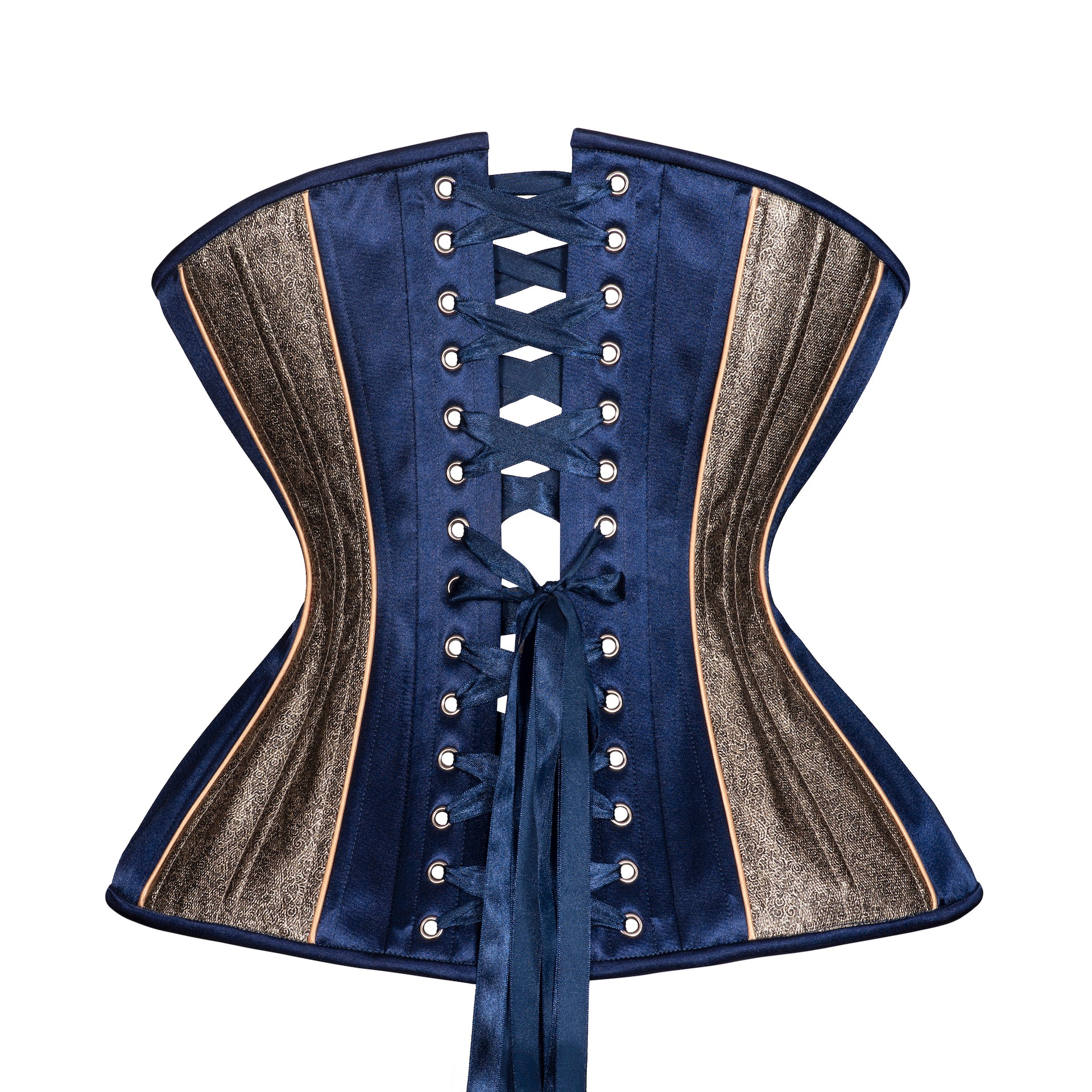 Priestess in Blue Straight Corset, Gemini Silhouette, Long – Timeless Trends