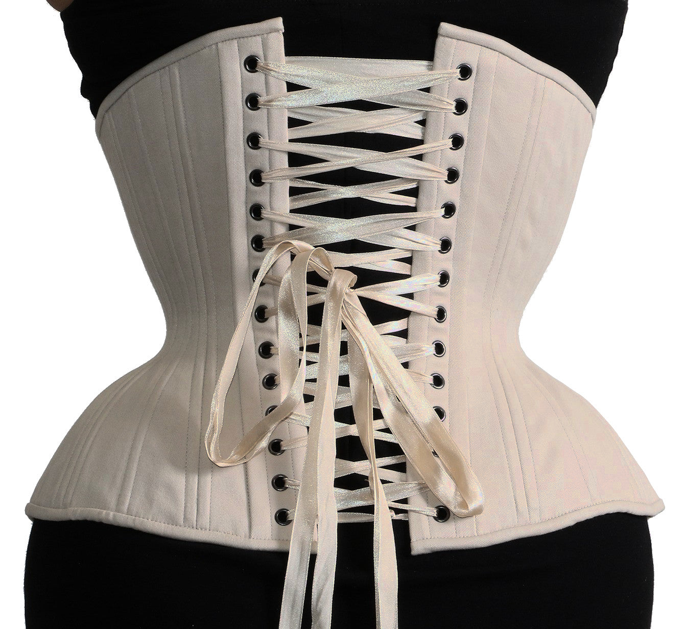 Creme Cotton Straight Corset, Gemini Silhouette, Regular