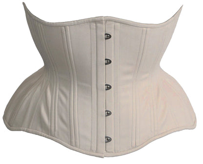 Creme Cotton Straight Corset, Gemini Silhouette, Regular