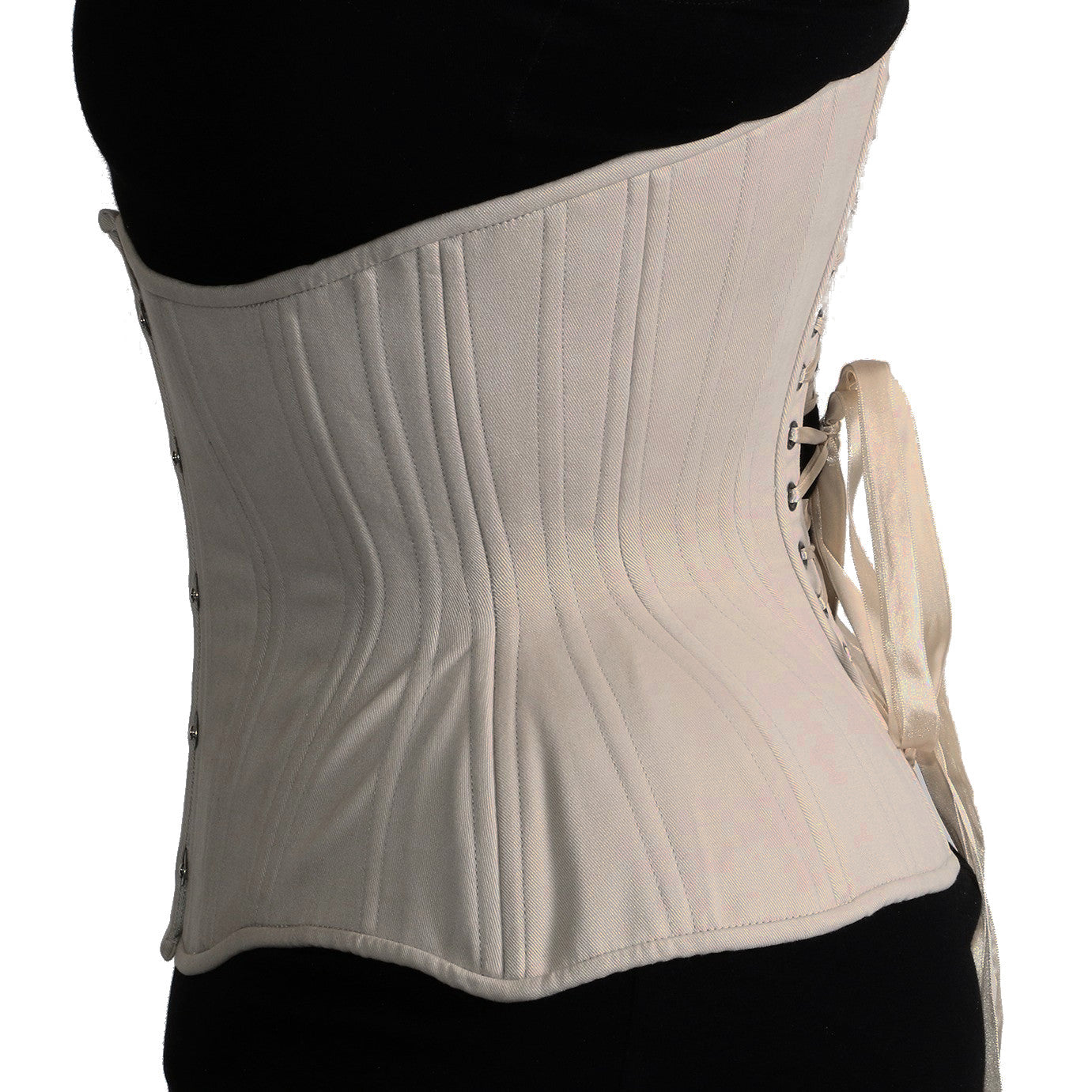Creme Cotton Straight Corset, Gemini Silhouette, Regular