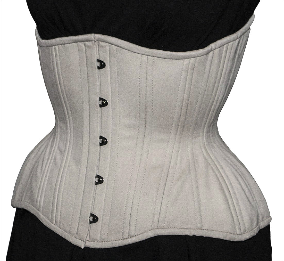 Creme Cotton Straight Corset, Gemini Silhouette, Regular