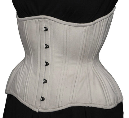 Creme Cotton Straight Corset, Gemini Silhouette, Regular