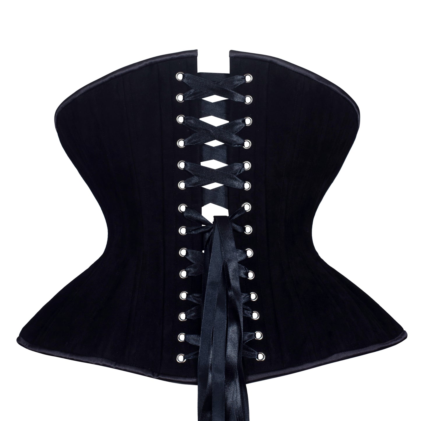 Black Velvet Straight Corset, Gemini Silhouette, Regular