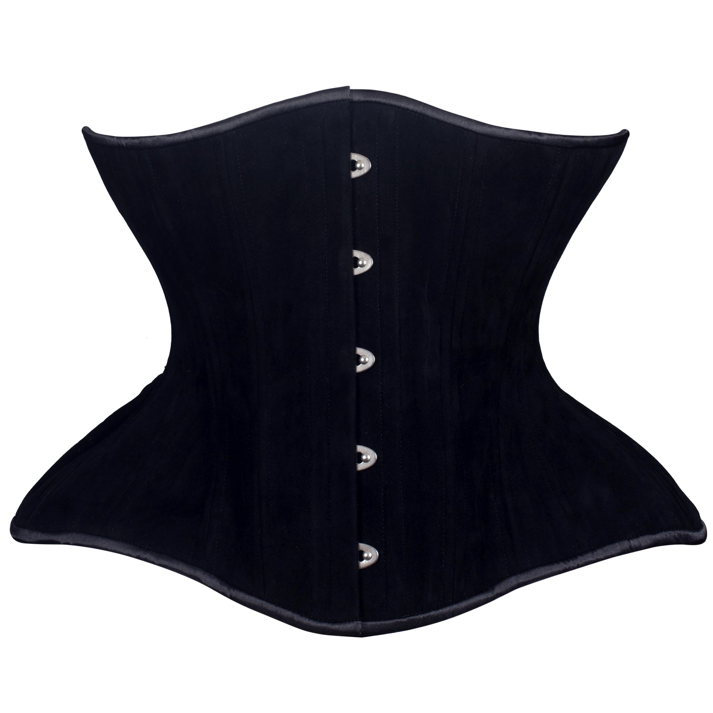 Black Velvet Straight Corset, Gemini Silhouette, Regular