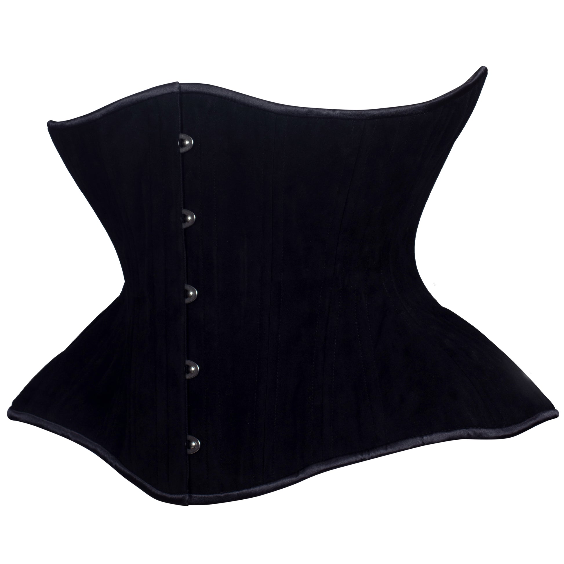 Black Velvet Straight Corset, Gemini Silhouette, Regular