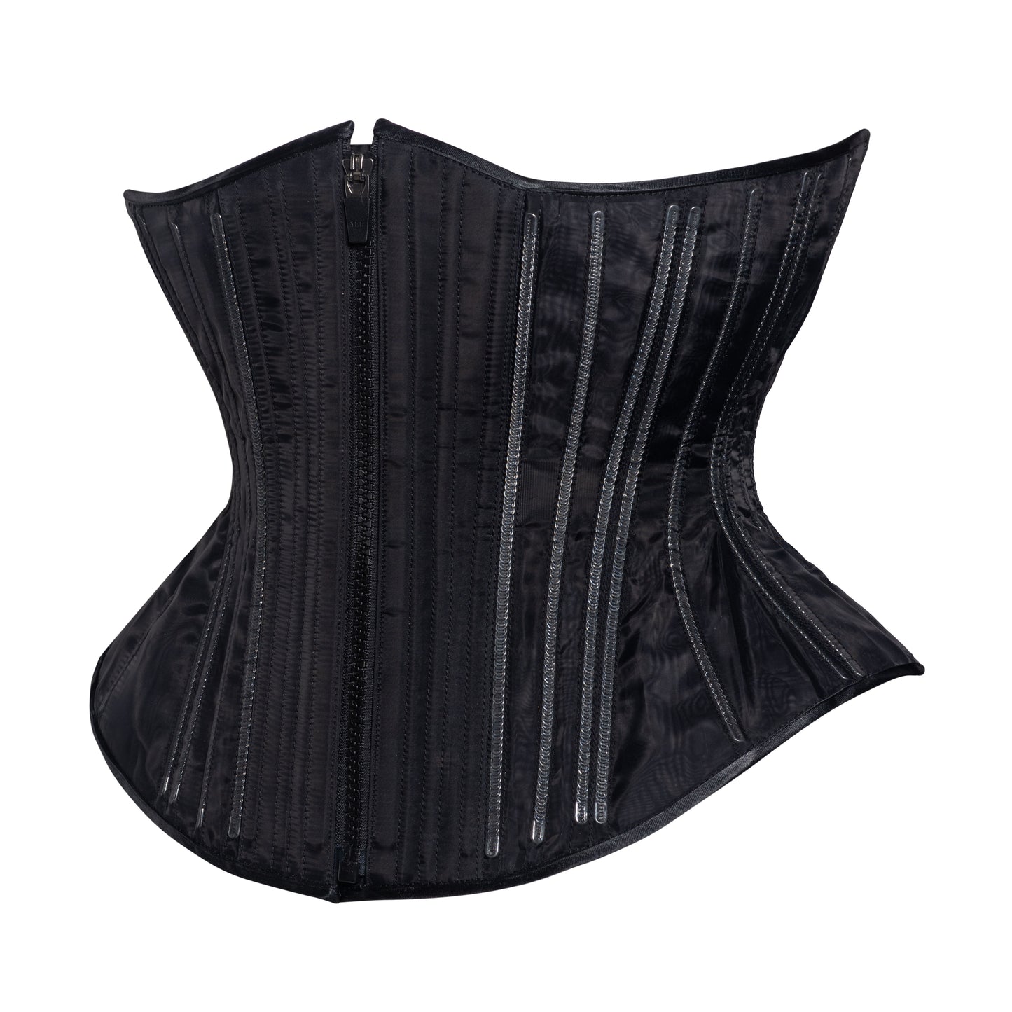 NEW! (📐UFR) Black Fine Mesh No Line Corset, Hourglass Silhouette, Funnel, Regular