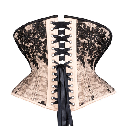 Black Lace Cascade Corset, Libra Silhouette, Regular