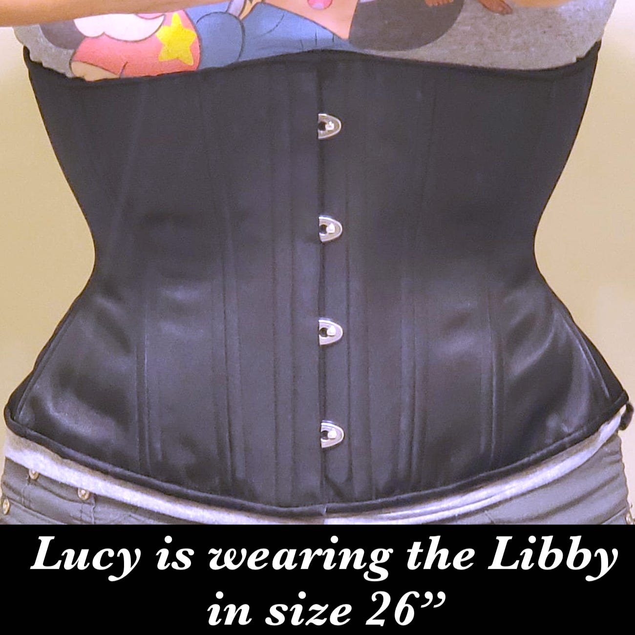 Black Cotton Libby Corset (Libra Gentle Silhouette, Regular)