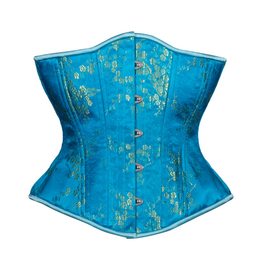Ocean Cherry Blossom Novice Corset, Hourglass Silhouette, Regular