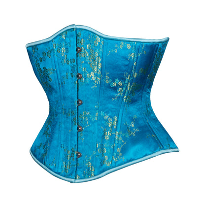 Ocean Cherry Blossom Novice Corset, Hourglass Silhouette, Regular
