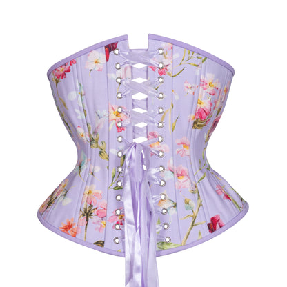 Flower Shower in Lilac Novice Corset, Hourglass Silhouette, Regular